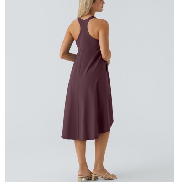 Breezeful™ Racerback Side Pocket High Low Flowy Midi Quick Dry Halara Dress - Picture 11 of 11